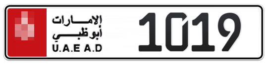 Abu Dhabi Plate number  * 1019 for sale on Numbers.ae