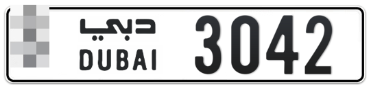  * 3042 - Plate numbers for sale in Dubai
