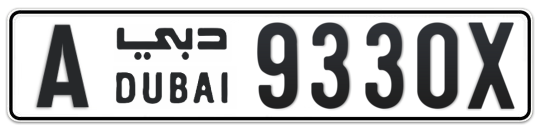 A 9330X - Plate numbers for sale in Dubai