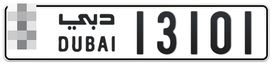  * 13101 - Plate numbers for sale in Dubai