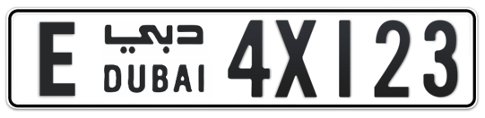 E 4X123 - Plate numbers for sale in Dubai