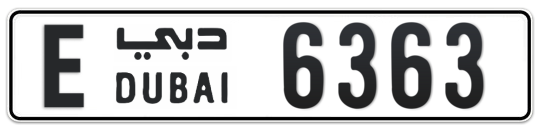 E 6363 - Plate numbers for sale in Dubai