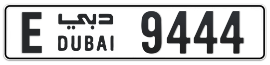 E 9444 - Plate numbers for sale in Dubai