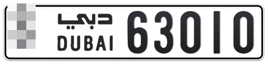  * 63010 - Plate numbers for sale in Dubai