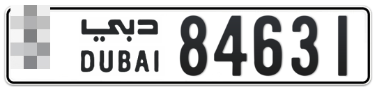  * 84631 - Plate numbers for sale in Dubai