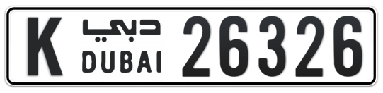 K 26326 - Plate numbers for sale in Dubai