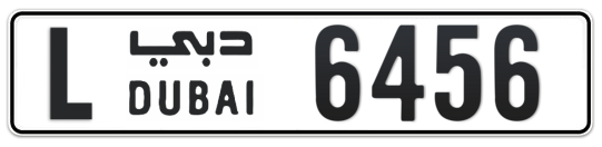 L 6456 - Plate numbers for sale in Dubai