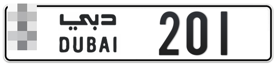  * 201 - Plate numbers for sale in Dubai