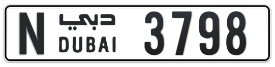 N 3798 - Plate numbers for sale in Dubai