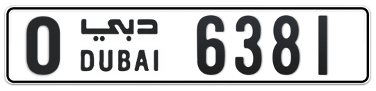 O 6381 - Plate numbers for sale in Dubai