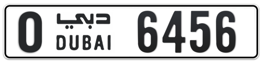 O 6456 - Plate numbers for sale in Dubai