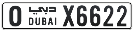 O X6622 - Plate numbers for sale in Dubai