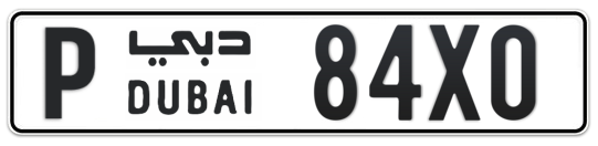 P 84X0 - Plate numbers for sale in Dubai
