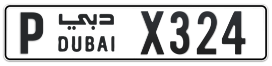P X324 - Plate numbers for sale in Dubai