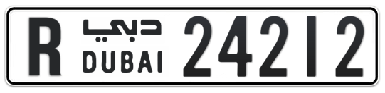 R 24212 - Plate numbers for sale in Dubai