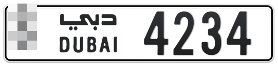  * 4234 - Plate numbers for sale in Dubai