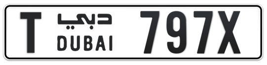 T 797X - Plate numbers for sale in Dubai