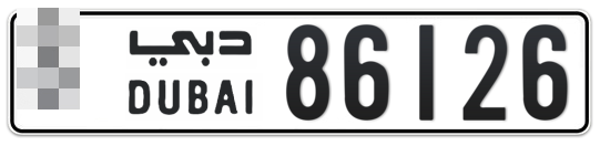  * 86126 - Plate numbers for sale in Dubai