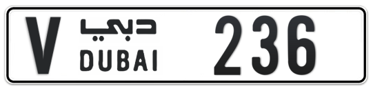 V 236 - Plate numbers for sale in Dubai
