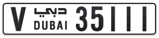 V 35111 - Plate numbers for sale in Dubai