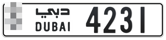  * 4231 - Plate numbers for sale in Dubai