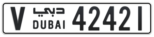 V 42421 - Plate numbers for sale in Dubai