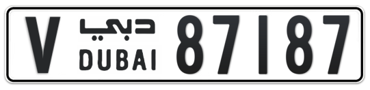 V 87187 - Plate numbers for sale in Dubai