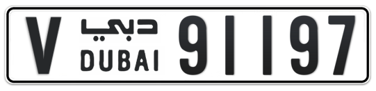 V 91197 - Plate numbers for sale in Dubai