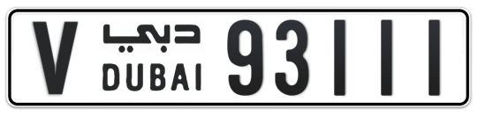 V 93111 - Plate numbers for sale in Dubai