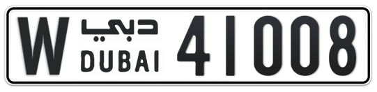 W 41008 - Plate numbers for sale in Dubai