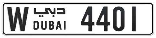 W 4401 - Plate numbers for sale in Dubai