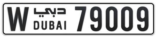 W 79009 - Plate numbers for sale in Dubai
