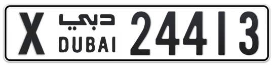 X 24413 - Plate numbers for sale in Dubai