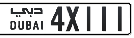 Dubai Plate number  * 4X111 for sale - Short layout, Сlose view