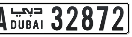 Dubai Plate number AA 32872 for sale - Short layout, Сlose view