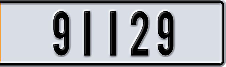 Dubai Plate number  * 91129 for sale - Short layout, Dubai logo, Сlose view