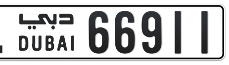 Dubai Plate number L 66911 for sale - Short layout, Сlose view
