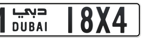 Dubai Plate number M 18X4 for sale - Short layout, Сlose view