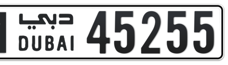 Dubai Plate number M 45255 for sale - Short layout, Сlose view