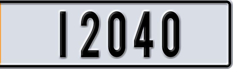 Dubai Plate number  * 12040 for sale - Short layout, Dubai logo, Сlose view