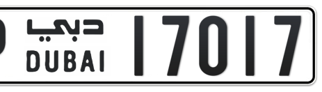 Dubai Plate number P 17017 for sale - Short layout, Сlose view