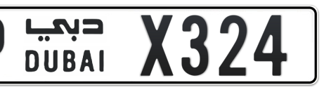 Dubai Plate number P X324 for sale - Short layout, Сlose view