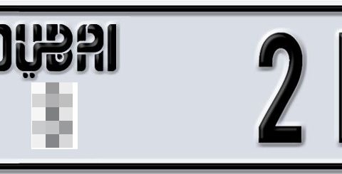 Dubai Plate number  * 21132 for sale - Short layout, Dubai logo, Сlose view