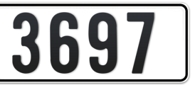 Dubai Plate number U 3697 for sale - Short layout, Сlose view