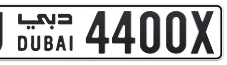 Dubai Plate number U 4400X for sale - Short layout, Сlose view