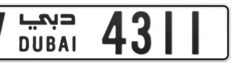 Dubai Plate number V 4311 for sale - Short layout, Сlose view