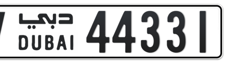 Dubai Plate number V 44331 for sale - Short layout, Сlose view