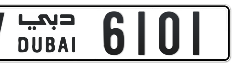 Dubai Plate number V 6101 for sale - Short layout, Сlose view