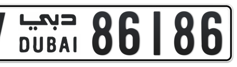 Dubai Plate number V 86186 for sale - Short layout, Сlose view