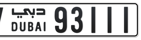 Dubai Plate number V 93111 for sale - Short layout, Сlose view